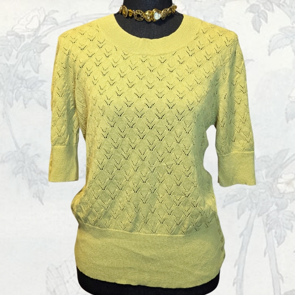 Pendleton Chartreuse Yellow Knit Sweater